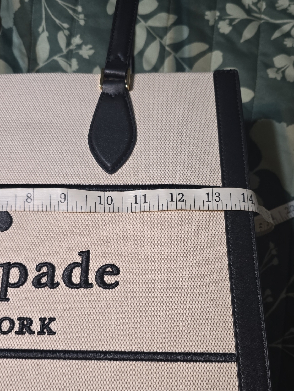 Kate Spade New York Black & Cream Canvas Tote Bag - Picture 6 of 8
